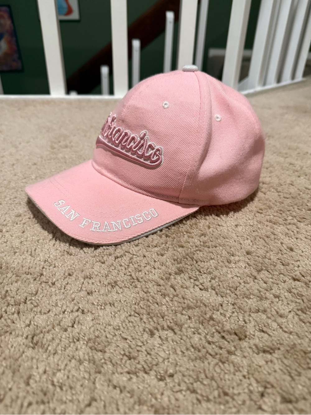 San Francisco Embroidered Pink Baseball Cap